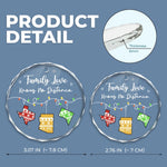 Custom Long Distance Circle Glass Ornament - Personalized Christmas Best Friend Birthday Gifts For Family - Wish We Were Closer Always
