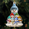 Custom Acrylic Ornament - Personalized Christmas Birthday Gifts For Mom, Grandma - Frosty Family Fun