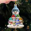 Custom Acrylic Ornament - Personalized Christmas Birthday Gifts For Mom, Grandma - Frosty Family Fun