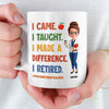 Custom Classroom Decor Mug - Personalized Retirement Gifts For Teachers, Women, Men - Bell’s Rung, I’m Done