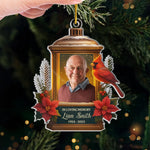 Custom Photo Acrylic Ornament - Personalized Memorial Sympathy Gifts For Loss Of Mom, Dad - Guided By Your Light
