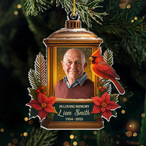 Custom Photo Acrylic Ornament - Personalized Memorial Sympathy Gifts For Loss Of Mom, Dad - Guided By Your Light