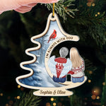 Custom Acrylic Ornament - Personalized Memorial Sympathy Gifts For Loss Of Mom, Dad - Beside You Always