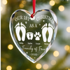 Custom Heart Glass Ornament - Personalized Christmas Birthday Gifts For Mom, Dad, Kids - Home Is Our Haven