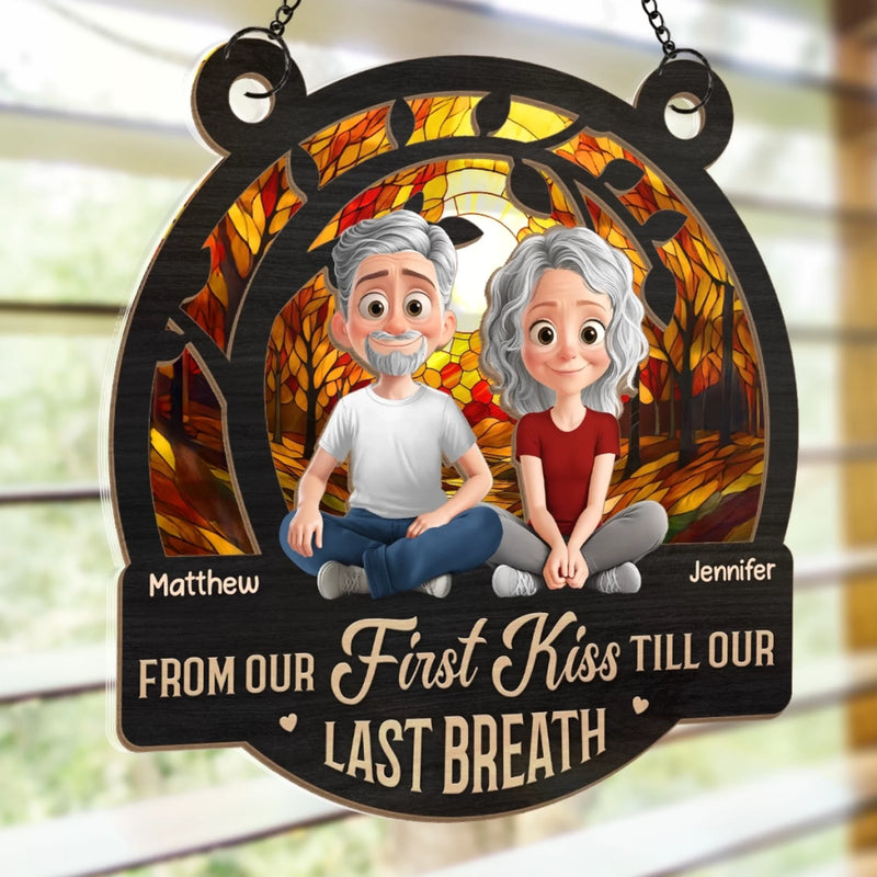 Custom Window Hanging Suncatcher Ornament - Personalized Anniversary Wedding Gifts For Husband And Wife, Him And Her - A Lifetime Of Love