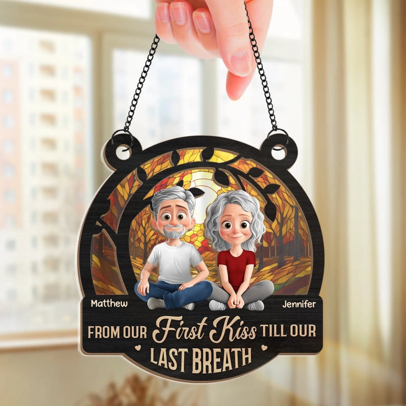 Custom Window Hanging Suncatcher Ornament - Personalized Anniversary Wedding Gifts For Husband And Wife, Him And Her - A Lifetime Of Love