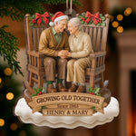 Custom Wood Ornament - Personalized Anniversary Christmas Wedding Gifts For Husband, Wife, Couple - Love Grows With The Years