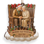 Custom Wood Ornament - Personalized Anniversary Christmas Wedding Gifts For Husband, Wife, Couple - Love Grows With The Years