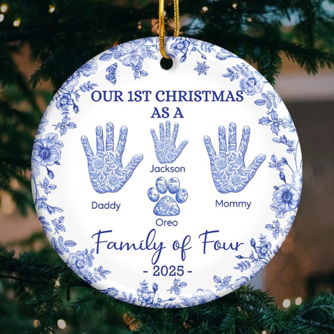 Custom Ceramic Ornament - Personalized Christmas Birthday Gifts For Mom, Dad, Kids - Where Love Lives