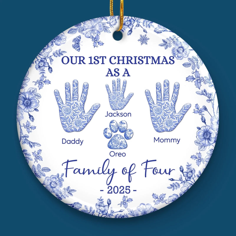Custom Ceramic Ornament - Personalized Christmas Birthday Gifts For Mom, Dad, Kids - Where Love Lives