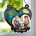 Custom Window Hanging Suncatcher Ornament - Personalized Anniversary Wedding Gifts For Husband And Wife, Him And Her - You’re My Forever Home