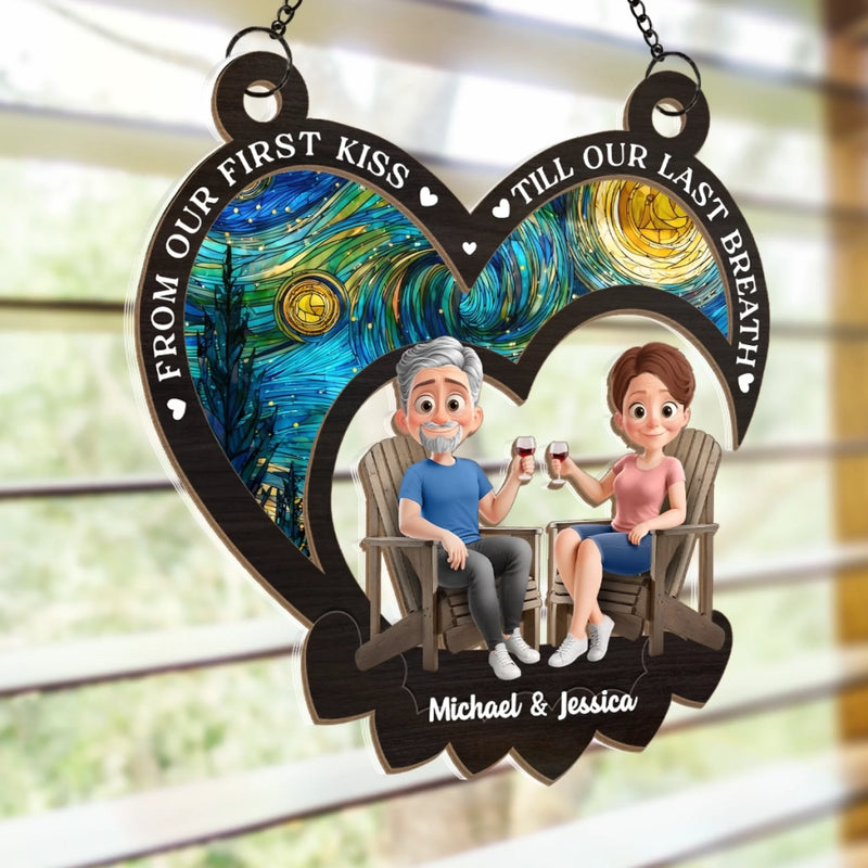 Custom Window Hanging Suncatcher Ornament - Personalized Anniversary Wedding Gifts For Husband And Wife, Him And Her - You’re My Forever Home