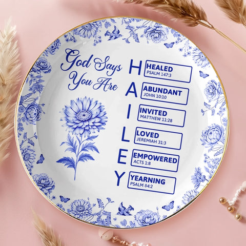 Custom Full-Print Round Jewelry Dish - Personalized Best Friend Birthday Gifts For Women, Besties, Sisters, BFF - Faith Defines You