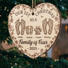 Custom Wood Ornament - Personalized Christmas Birthday Gifts For Mom, Dad, Kids - Home Is Together