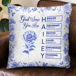 Custom Pillow - Personalized Best Friend Birthday Gifts For Women, Besties, Sisters, BFF - Blessed And Chosen