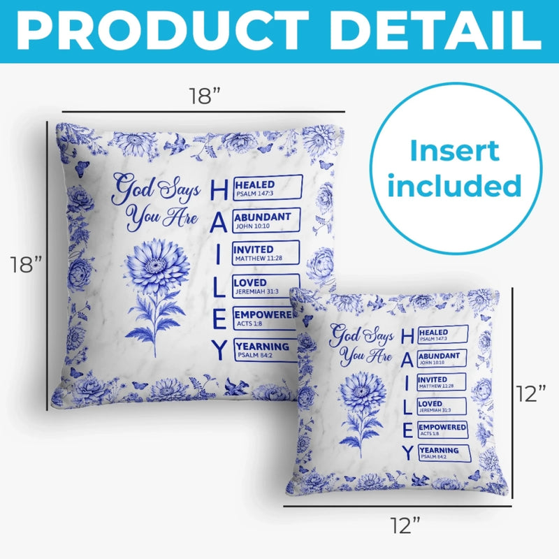 Custom Pillow - Personalized Best Friend Birthday Gifts For Women, Besties, Sisters, BFF - Blessed And Chosen