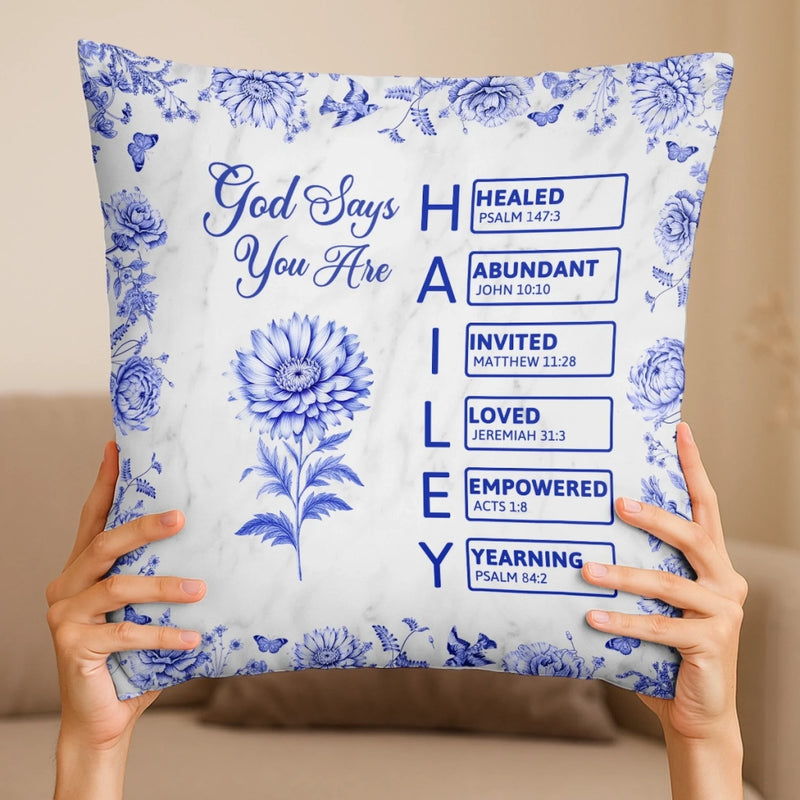 Custom Pillow - Personalized Best Friend Birthday Gifts For Women, Besties, Sisters, BFF - Blessed And Chosen