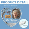 Custom Photo Heart Glass Ornament - Personalized Memorial Sympathy Gifts For Loss Of Mom, Dad - First Christmas Without You