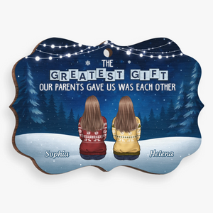 Custom Wood Ornament - Personalized Christmas Birthday Gifts For Brother, Sister - Siblings Bound By Love