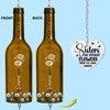 Custom Wine Bottle Wind Chime - Personalized Best Friend Birthday Gifts For Women - Sisters Bloom Together In Love