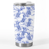 Custom Tumbler - Personalized Birthday Gifts For Dog Lovers, Dog Dad And Mom - Dogs And Dreams In Blue