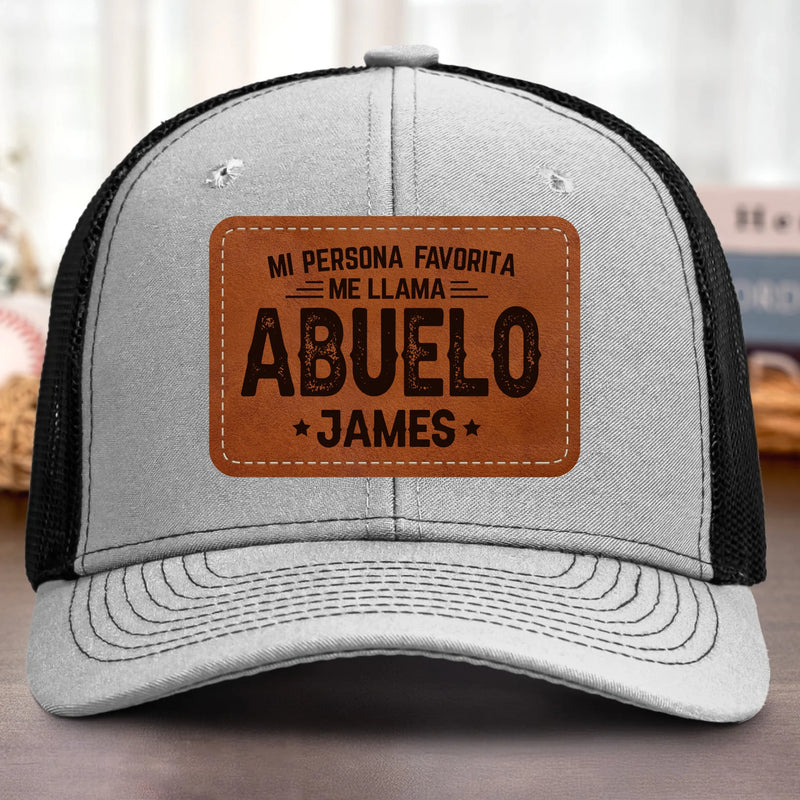 Sombrero Con Parche De Cuero Con Forma Personalizada - Regalos De Cumpleaños Personalizados Para Papá, Abuelo - Abuelo Cariñoso Siempre A Tu Lado