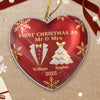 Custom Acrylic Ornament - Personalized Anniversary Christmas Wedding Gifts For Husband And Wife, Him And Her - Love Wrapped In Our First Christmas