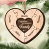 Custom Double Layer Wooden Ornament - Personalized Christmas Birthday Gifts For Mom, Dad, Kids - Pieces Of Our Heart