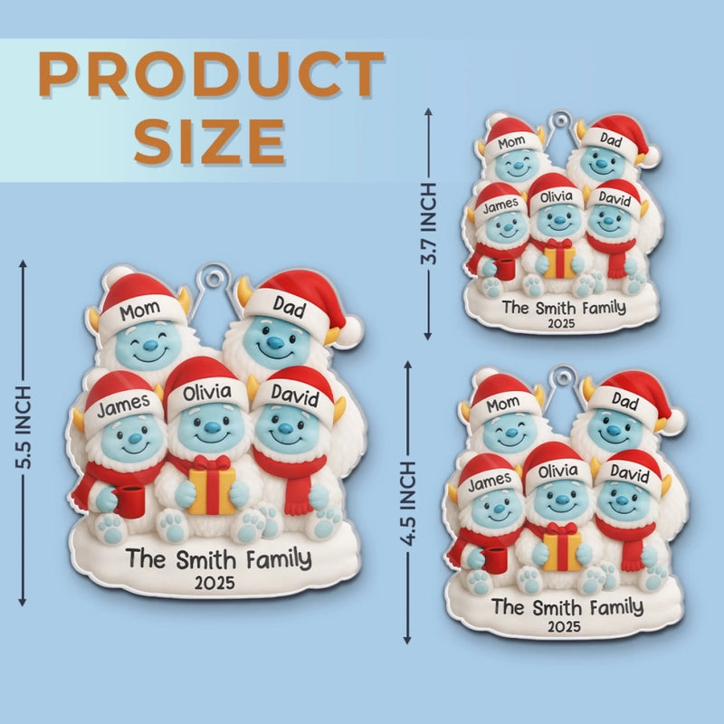 Custom Acrylic Ornament - Personalized Christmas Birthday Gifts For Mom, Dad, Kids - Our Merry Bunch