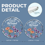 Custom Name Old Friend Flower Gifts - Personalized Glass Ornament
