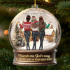 Custom Acrylic Ornament - Personalized Christmas Best Friend Birthday Gifts For Women, Besties, Sisters, BFF - Blessed With Friends