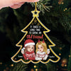 Custom Acrylic Ornament - Personalized Christmas Best Friend Birthday Gifts For Women, Besties, Sisters, BFF - Growing Old Friends Together