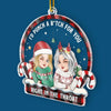 Custom Acrylic Ornament - Personalized Christmas Best Friend Birthday Gifts For Women, Besties, Sisters, BFF - Partners In Crime And Wine