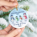 Custom Ceramic Ornament - Personalized Christmas Birthday Gifts For Family - Our Frosty Family