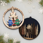 Custom Name Christmas Friend Gifts - Personalized 2 Layers Ornament