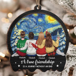 Custom Wood Ornament - Personalized Best Friend Christmas Birthday Gifts For Besties, Sisters, BFF
