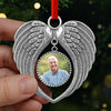 Custom Photo Metal Angel Wings Ornament - Personalized Memorial Sympathy Gifts For Loss Of Mom, Dad - Always Loved, Never Forgotten