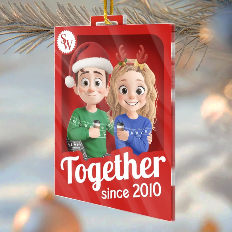 Custom Acrylic Ornament - Personalized Anniversary Christmas Wedding Gifts For Husband And Wife, Him And Her - Christmas Is Better With You