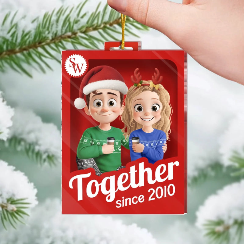 Custom Acrylic Ornament - Personalized Anniversary Christmas Wedding Gifts For Husband And Wife, Him And Her - Christmas Is Better With You