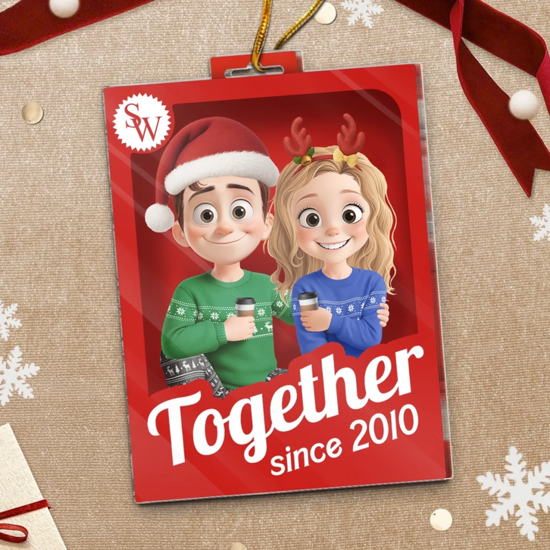 Custom Acrylic Ornament - Personalized Anniversary Christmas Wedding Gifts For Husband And Wife, Him And Her - Christmas Is Better With You