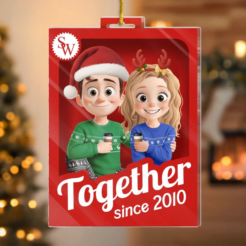 Custom Acrylic Ornament - Personalized Anniversary Christmas Wedding Gifts For Husband And Wife, Him And Her - Christmas Is Better With You
