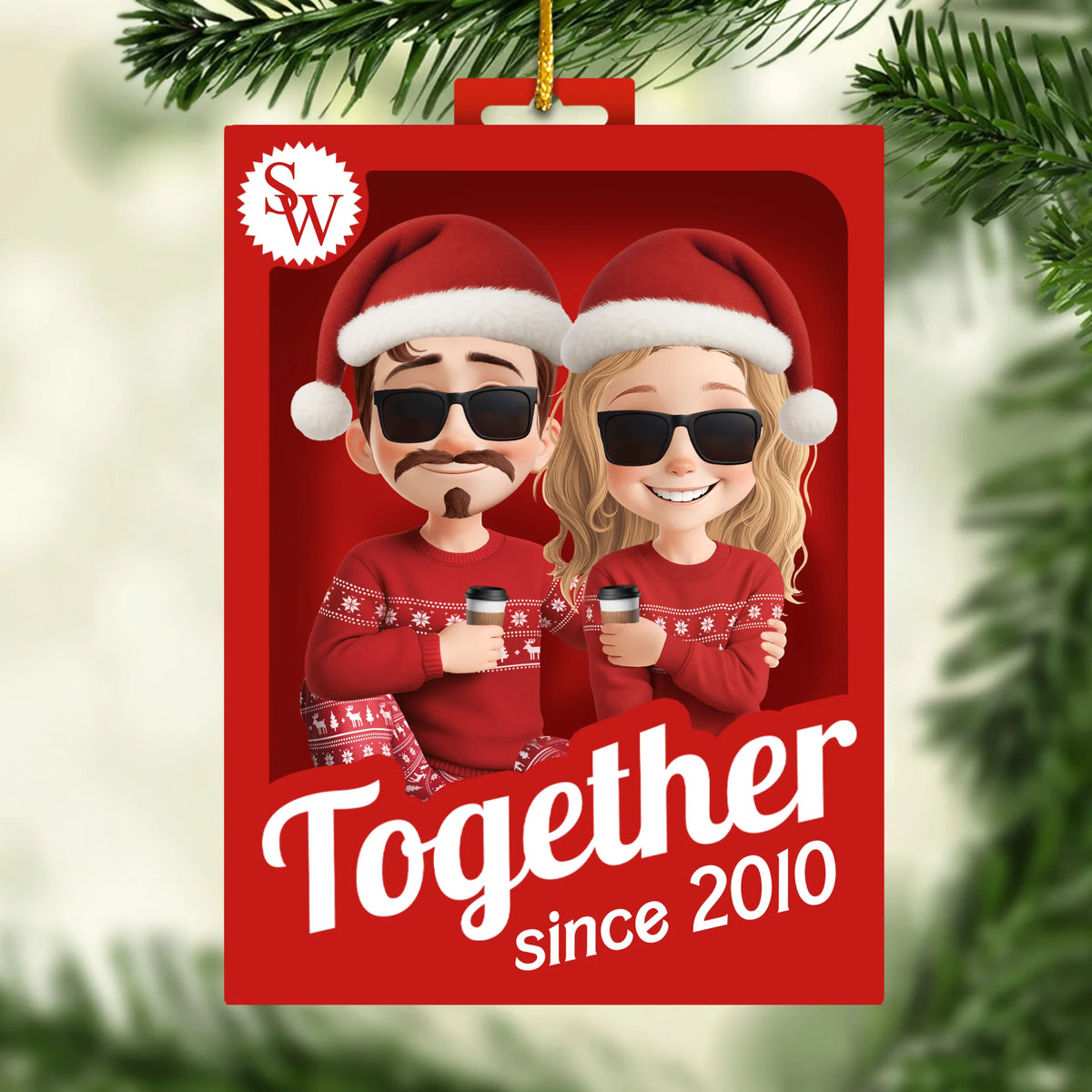 Custom Acrylic Ornament - Personalized Anniversary Christmas Wedding Gifts For Husband And Wife, Him And Her - Christmas Is Better With You