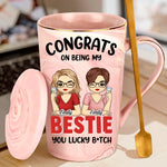 Custom 14oz Marble Mug - Personalized Best Friend Birthday Gifts For Women, Besties, Sisters, BFF - Partners In Chaos