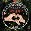Custom Circle Glass Ornament - Personalized Christmas Birthday Gifts For Mom, Dad, Kids - Forever Our Little One