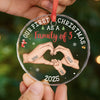 Custom Circle Glass Ornament - Personalized Christmas Birthday Gifts For Mom, Dad, Kids - Forever Our Little One