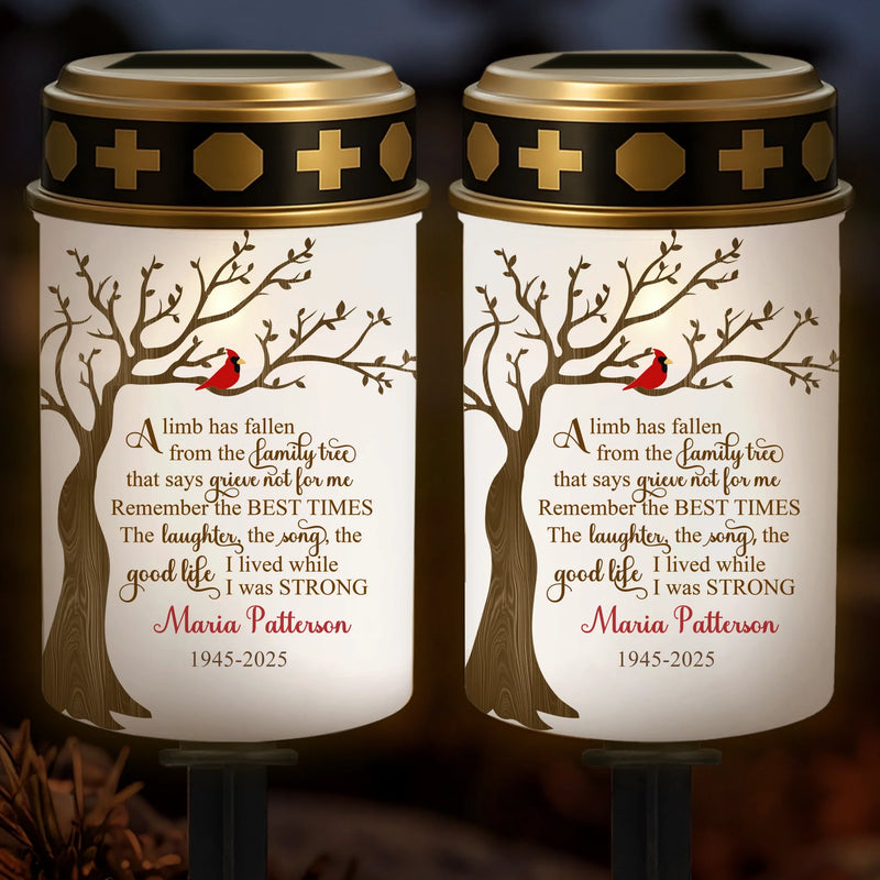 Custom Solar Stake Lights - Personalized Memorial Sympathy Gifts For Loss Of Mom, Dad - Love’s Light Never Fades