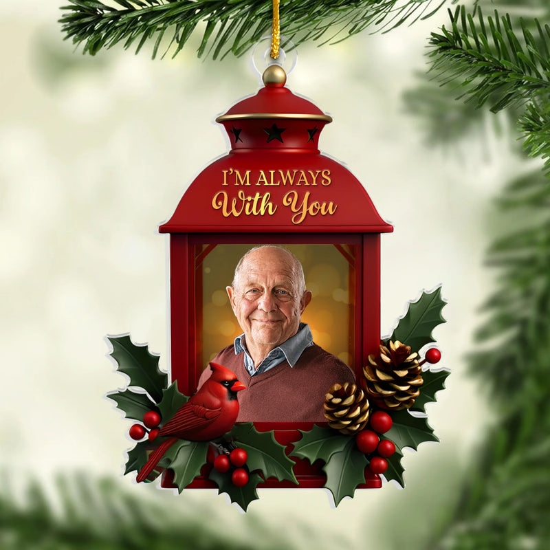 Custom Photo Acrylic Ornament - Personalized Christmas Memorial Sympathy Gifts For Loss Of Mom, Dad - Your Light Still Shines