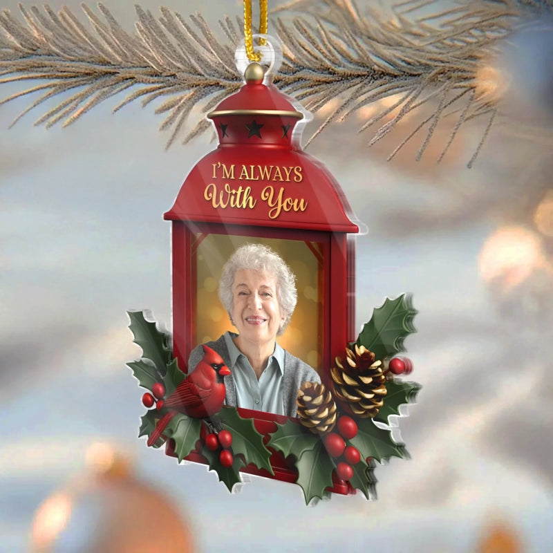 Custom Photo Acrylic Ornament - Personalized Christmas Memorial Sympathy Gifts For Loss Of Mom, Dad - Your Light Still Shines