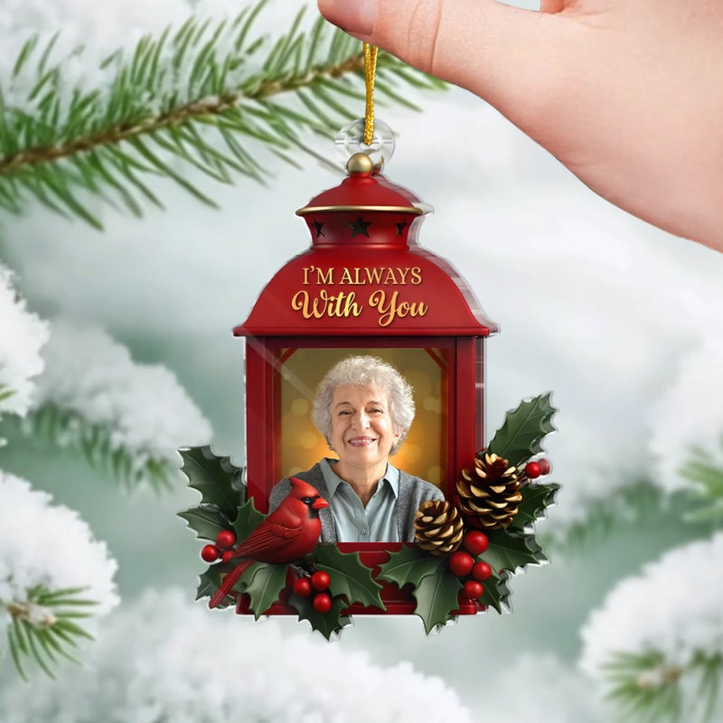 Custom Photo Acrylic Ornament - Personalized Christmas Memorial Sympathy Gifts For Loss Of Mom, Dad - Your Light Still Shines
