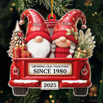 Custom Acrylic Ornament - Personalized Anniversary Christmas Wedding Gifts For Husband And Wife, Him And Her - Growing Old, Staying Merry